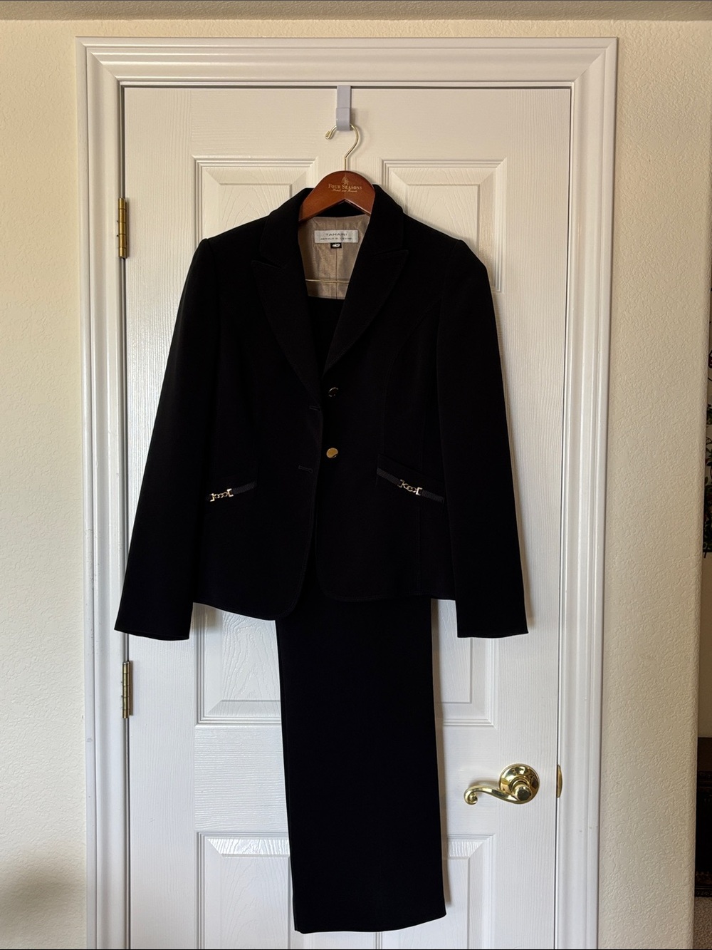 Tahari Black Two-Piece Skirt Suit